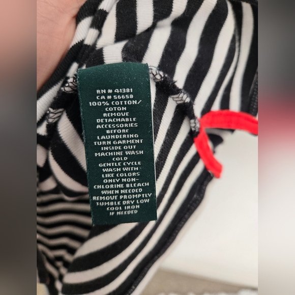 Lauren Ralph Lauren black and White Striped Cotton Dress Preppy Timeless Syle| M - Picture 4 of 5